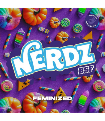 diseño grafico de la Nerdz feminizada de BSF seeds