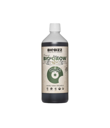 Botella con fertilizante Bio Grow, para la fase vegetativa.