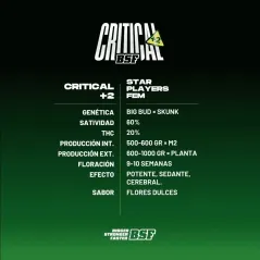 Características de Critical +2 de BSF Seeds