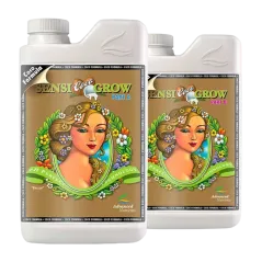 Envases de Sensi Grow Coco, la parte A y la parte B de Advanced Nutrients.