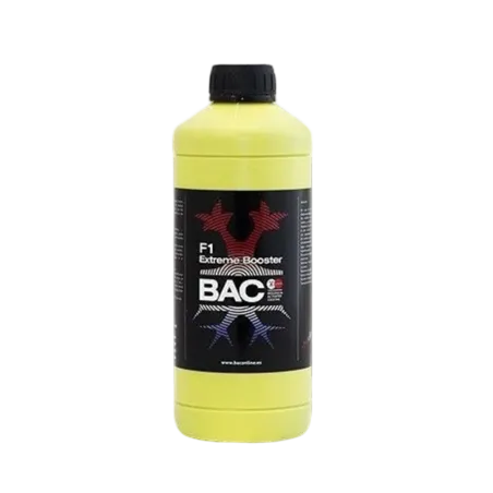Botella de F1 Extreme Booster, para la etapa floral de BAC.