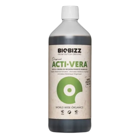 Botella de fertilizante natural Acti Vera de Biobizz.