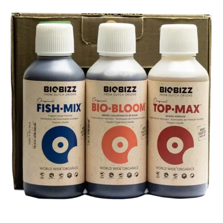 Conjunto de 3 fertilizantes Try Pack Outdoor de Biobizz.