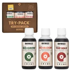 Conjunto de 3 fertilizantes, que cubren lo necesario para hacer un cultivo de interior, de Biobizz.