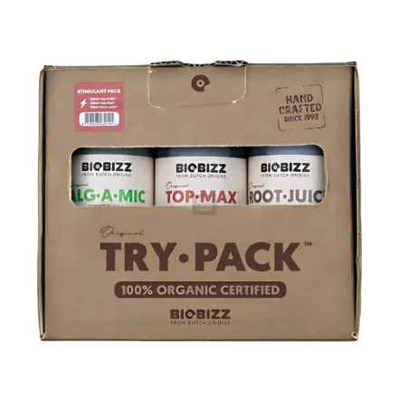 Try Pack Stimulant es un pack de 3 productos estimulantes, de Biobizz.