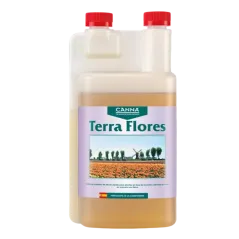 Envase de Terra Flores, para estimular la formación de frutos de Canna.