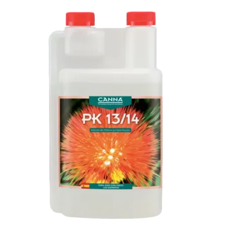 Envase de fertilizante PK 13-14 de Canna.