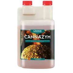 Bote de producto Cannazym, para aportar vitaminas a las plantas, de Canna.