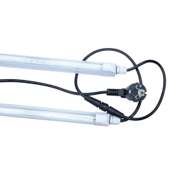 LED Agrolite UV Twins 2x22W con su enchufe.