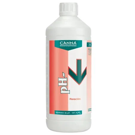 Envase de PH- Floración, para reducir el nivel de Ph, de Canna.