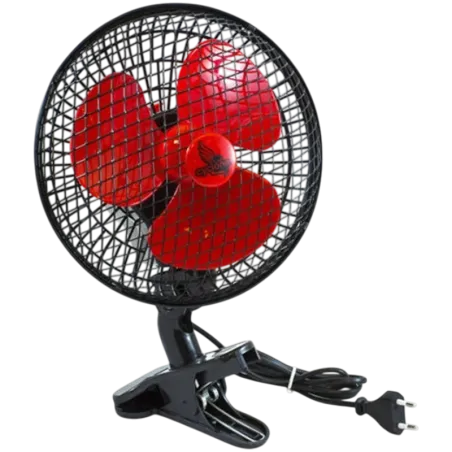Ventilador pequeño con pinza de la marca Cyclone.