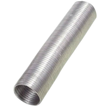 Tubo flexible hecho en aluminio.