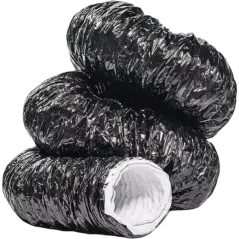 Tubo insonorizado sonotrap, de color negro por fuera.
