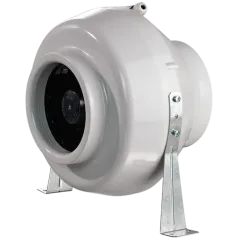 Extractor tipo ovni de carcasa de plástico blanco.