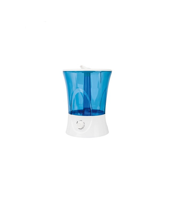 Humidificador azul y blanco, de 8 litros.