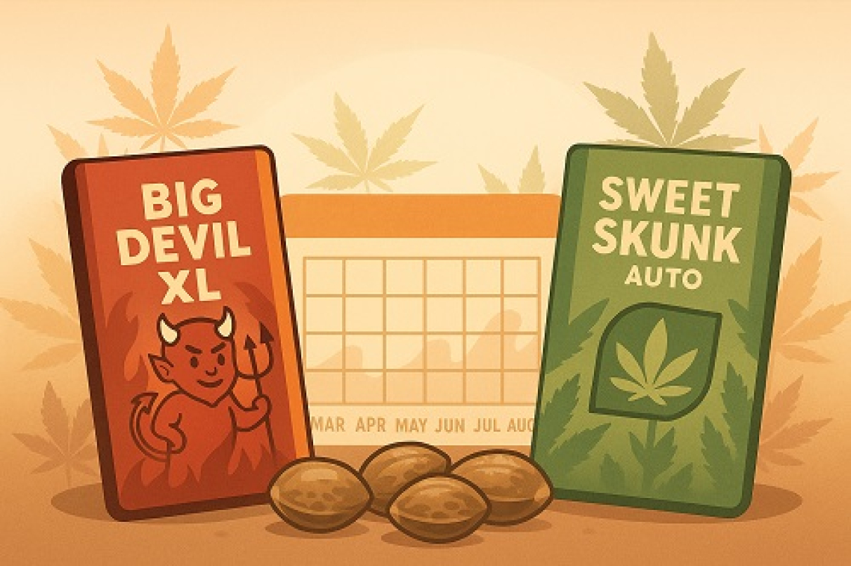 Calendario y Consejos para el Cultivo Óptimo de Autoflorecientes: Big Devil XL y Sweet Skunk Auto
